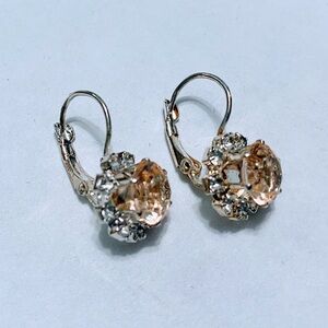 Chic Gold and Silver Crystal Earrings